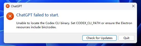 ChatGPT桌面版打不开，Codex只在任务管理器运行？一次 Codex CLI 报错的完整排查记录