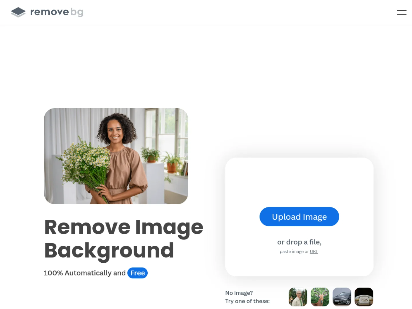 remove.bg 官网首页截图