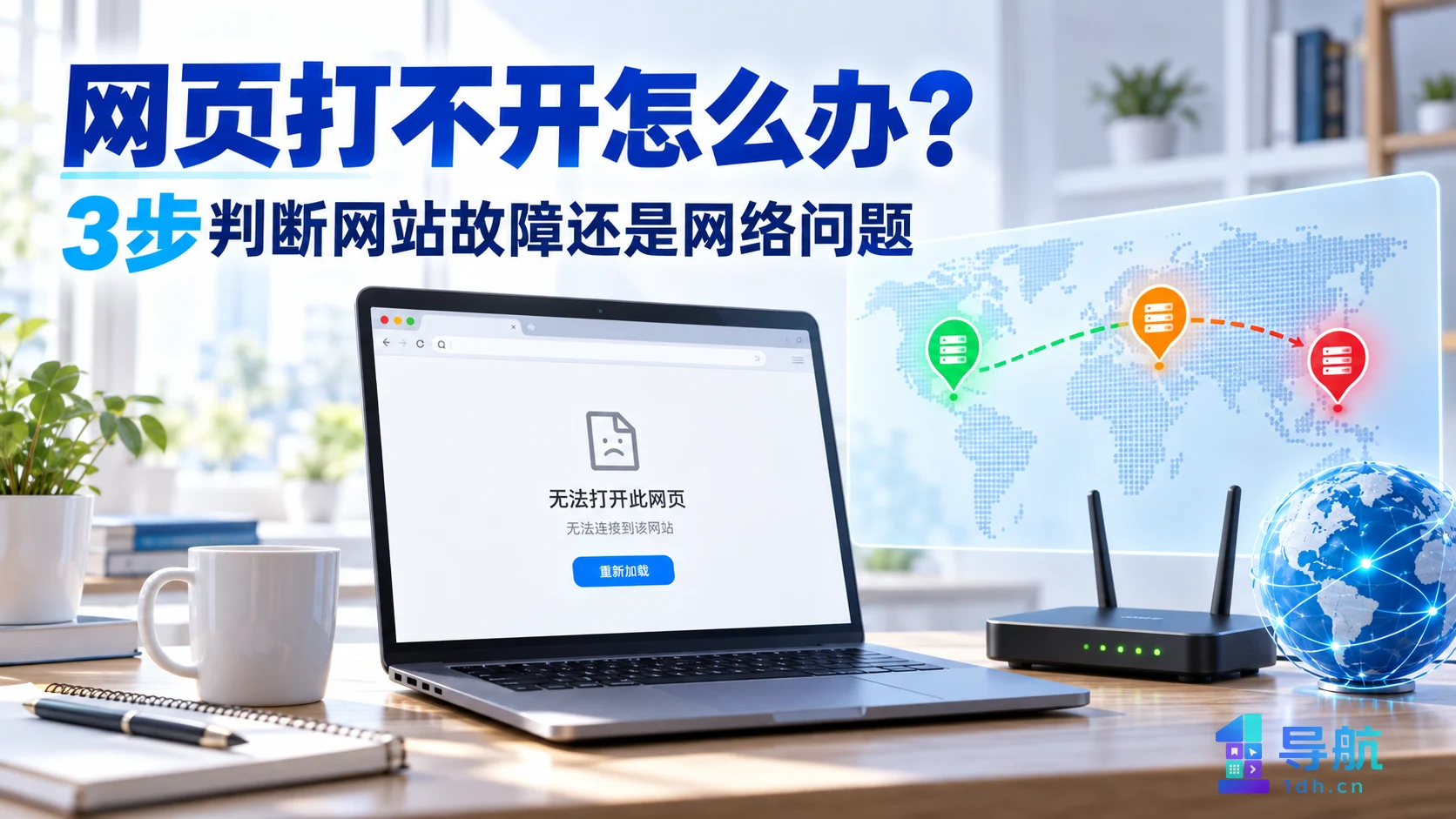 网页打不开怎么办？3步判断网站故障还是自己的网络问题