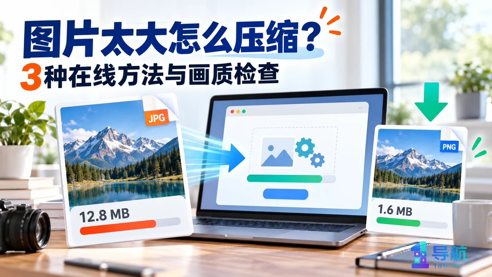 图片太大怎么压缩？3种在线方法与画质检查技巧