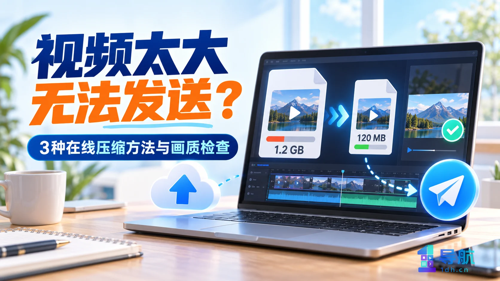 视频太大无法发送？3种在线压缩方法与画质检查